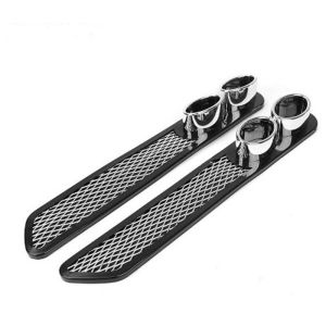 Isi 2 Simulated Exhaust Car Air Flow Fender Hood Vent Knalpot Tempel Sport