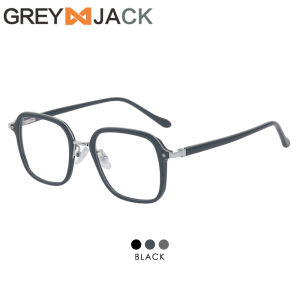 Grey Jack Kacamata Titanium Model Kotak Ringan Kokoh  Fashionable Pria Wanita  Bisa Minus Antiradiasi Blueray Photocromic Bluecromic 8033
