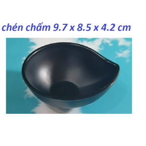 Chén đựng nước chấm nhựa melamine nhám đen kích thước 97x85x42cm - cc58n