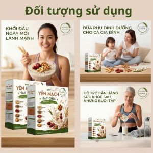 ✅ Bột Yến Mạch Hạt Chia Mộc Tâm Hộp 12 Gói [Chính Hãng Cao Cấp] ✅ Dinh dưỡng bổ sung dưỡng chất cho cơ thể khỏe mạnh