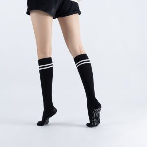 Stripes yoga Pilates aerobics socks anti-slip Women long Tube cotton Sports socks Zumba Indoor exercises fitness Floor Socks