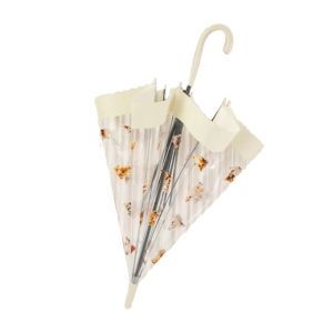 JJ* Transparent Long Handle Rain Umbrellas Lightweight Women Kids Female Umbrellas