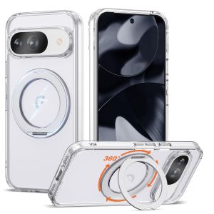 360 Bracket Magnetic Stand Holder For Magsafe Case For Google Pixel 10 9 Pro XL 9A 10A PC TPU Armor Matte Shockproof Back Cover
