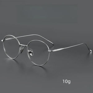 FIRADA Vintage Comfortable Eyeglasses Fashion Round Pure Titanium Eyewear Luxury Prescription Glasses Frame For Men Women ST1644