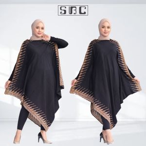 Dress batik kaftan modhang asimetris solo