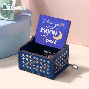 [Chinatera] Hộp Nhạc Quay Tay Chạm Khắc Bằng Gỗ Tinh Tế Cổ Điển Hộp Âm Nhạc Quà Tặng Sinh Nhật Ngày Valentine Đồ Trang Trí Nhà Trang Trí Thủ Công Mỹ Nghệ