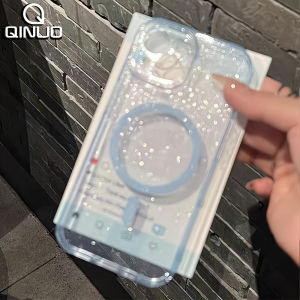 Luxury Clear Glitter Wireless Charging Case for iPhone 17 Air 16 15 14 13 Pro Max Plus For Transparent Cover