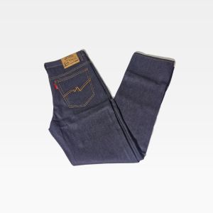 Celana Jeans Denim Selvedge Accent Shell Stitch Obras Stretch Raw 15 Oz Blue Black WIN STREAK