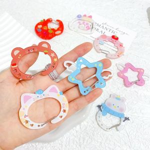 XZCXC Snowman Acrylic Cartoon Carabiner Climbing Hook Star with Wing Cute Mountaineering Buckle Bag Traction Doll Pendant Cat Kitty Keyring Bag Hanging