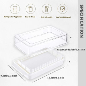 Butter Cutting Box Transparent Cheese Keeper Cutter Food Storage Kitchen Slicer Tray Container Storage Box