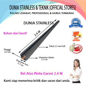 Rel besi atas 2.4 m