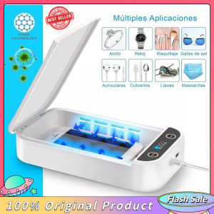 Multi Function UV Sterilizer Phone Sanitizer Uv Portable Smart Phone Sterilizer Uv Light Cell Phone Cleaner With USB Port And Aromatherapy Function Phone Uv Light Sterilizer With Ozone For Smartphones Jewelry Watches FaceMask