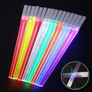 [AYLMER] 1 PCS LED Lightsaber Luminous Chopsticks Detachable Washable Reusable Free Tableware For Kitchen Dinner