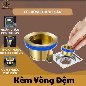 Nắp đậy cống thoát nước chống mùi hôi chống côn trùng hợp kim không gỉ bền chắc kèm vòng đệm phù hợp mọi kích thước