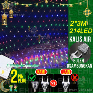 2x3Meter Raya hari lights Fairy String Lights Curtain Lights with Plug Christmas Lights 8 Modes Outdoor Waterproof for Hari Raya Decoration 2024
