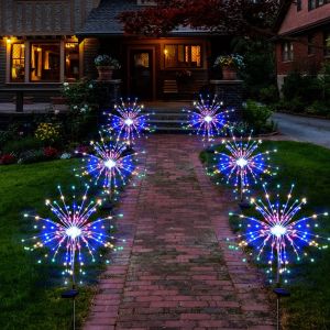 180LED Lampu Christmas lights Solar Fairy Lights Outdoor Firework Lights Waterproof 8 Modes Lighting Fairy Lights Christmas Decoration 2025