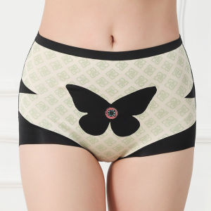 【SingaBralette】 Mugwort High Waist Tummy Control Panties Ice Silk Seamless Panty 7A Antibacterial Hip Lifting Shapewear