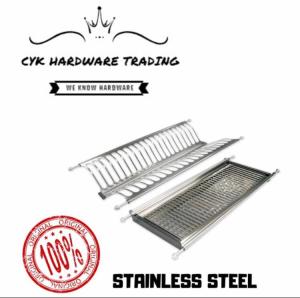 BEST BUY - STAINLESS STEEL 304 2 Tier 600mm / 700mm / 800mm / 900mm KITCHEN CABINET DISH RACK