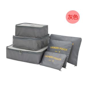 TRB077 - TRAVEL LAUNDRY STORAGE 6 IN 1 BAG SECRET POUCH TRAVELING SET TAS TREVEL ORGANIZER IMPORT MURAH