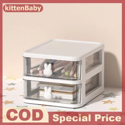kittenBaby Tủ nhựa đa tầng lưu trữ máy tính để bàn thuận tiện của mỹ phẩm văn phòng phẩm