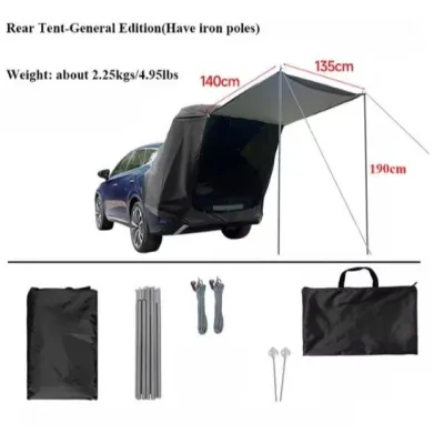 Car Tail Tent Camping Thickened Oxford Cloth Waterproof Sunscreen Tent Ventilation Breathable Easy To Install And Disassemble