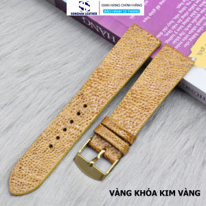 [PHOM MỎNG] Dây Da Đồng Hồ Đà Điểu Gắn Chốt Kèm Cây Tháo Dây+ Khóa Kim Không Rỉ . Dây Đồng Hồ Da Nam Nữ Songhan Leather Đủ Size 14 16 18 19 20 21 22 24mm. Bảo Hành 6 Tháng
