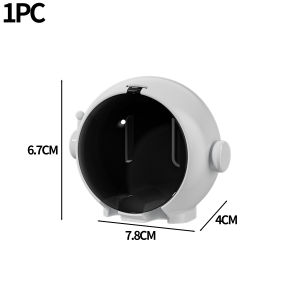 【Swan Home】Cartoon Toothbrush Storage Rack Wall Mounted Electric Toothbrush Holder Non Perforated Bathroom Wall Hanging Shelf Organizer