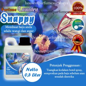 Parfum Laundry Aroma Snappy 500ml / Pelicin Pakaian / Pewangi Pakaian / Pengharum Pakaian / Parfum Laundry Wangi Segar / Bisa Cod