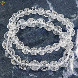 Collection Grade Rare Clear Quartz Wealth Mantra Gather Wealth Bracelet
