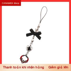 CS Gothic Punk điện thoại Mặt dây chuyền móc chìa khóa bướm trái tim ngọt ngào mát mẻ điện thoại chuỗi Tai nghe trường hợp túi trang trí mặt dây chuyền