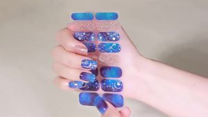 Zhengxiang Halloween Glow-in-the-Dark Film Nail Sticker Set Flashing Halloween Party Adhesive Nail Stickers