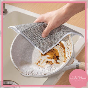 1 Pcs Dishwashing Cloth Universal Faucet Gas Stove Pot Washing Scouring Pad Reusable Non Stick Oil Dishcloth 钢丝洗碗布