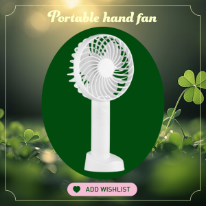 Macaron USB charging small mini hand-held fans desktop portable multi-function mobile phone holder silent strong wind