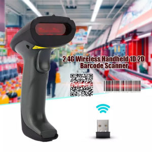 Máy bắn mã vạch không dây mẫu mới YHD 1200DW 2D đọc mã vạch barcode 1D qrcode 2D kết nối USB không dây dùng trên Máy tính