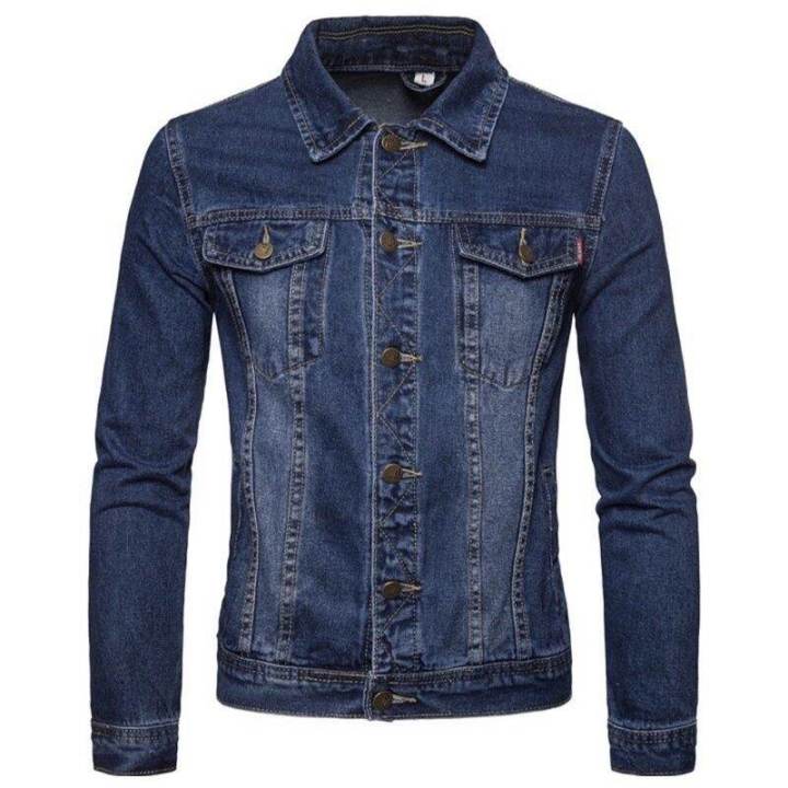 HOT SELLINGMen’s jeans jacket sesuai lelaki meaterial denim /Big size