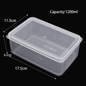 1200/600/300/ML Refrigerator Food Storage Box Freezing Organizer Sealed Box with Lid Kitchen Vegetable Meat Storage Container