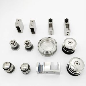 304 Stainless Steel Aksesoris Pintu Sliding Shower Screen Rel Sliding Track Pintu Kaca Aksesoris Shower Box Kaca