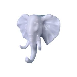 Elephant Deer Designs Adhesive Wall Hook Sturdy Plastic Key Holder Organizers Space Saving Home Decoration Accessory