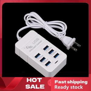 🚚【Local Express Delivery】🚚 1PC US Plug 6Ports Multiport USB Charger 35W PD Type-C Mobile Phone Fast Charge Wall Chargers TypeC USB Hub Adapter
