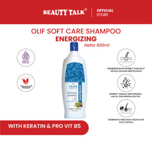 OLIF Soft Care Shampoo (Energizing) - 600ML | Shampo Atasi Rambut Rontok Dengan Keratin