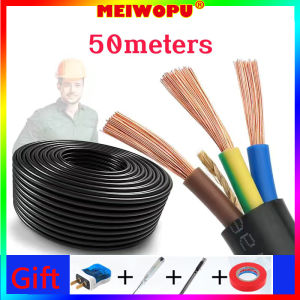 Household 3 Core Sheathed Wire 1.5/2.5/4/6 Square Waterproof Antifreeze Soft Power Cord Cable