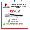 TECNO Slim Line Cooker Hood With LED Touch Controls / Black. 