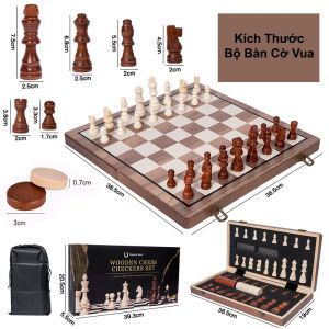 Bộ Cờ Vua Nam Châm 2 in 1 (Cờ Vua + Cờ Đam). Kích thước 39 * 39cm