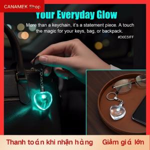 CS Tình Yêu Hình Dạng Pha Lê Rhinestone LED Ánh Sáng Keychain Lãng Mạn Tim Keyring Với Phát Sáng Đồ Trang Sức Cho Các Cặp Vợ Chồng Quà Tặng Túi Mặt Dây Chuyền