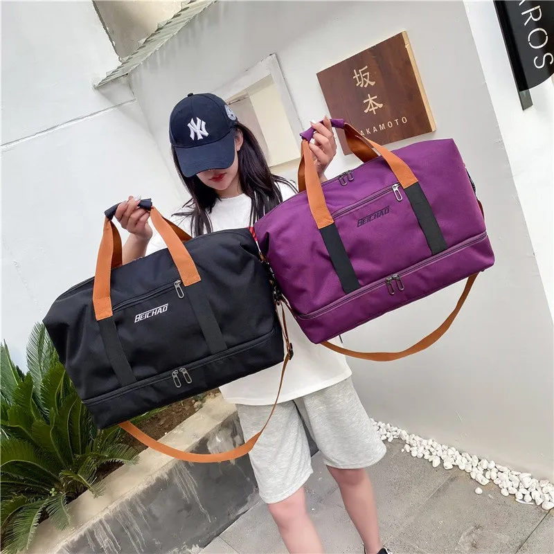 UISN #2833 Travel Bag Women Men Korean Large Capacity Duffle Gym