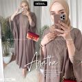 AGATHA BAJU KAFTAN WANITA TERBARU GAMIS KAFTAN MEWAH DAN ELEGAN OOTD HIJAB OUTFIT LEBARAN. 