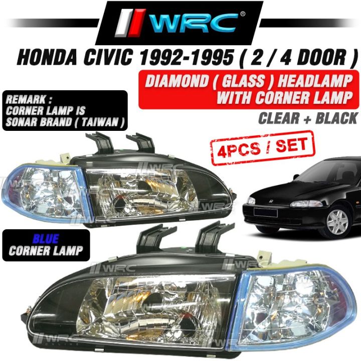 Black Crystal Clear Corner Reflector Lights For Honda Civic EG8 EG9 EH9 (92-95) – Speed Daddy