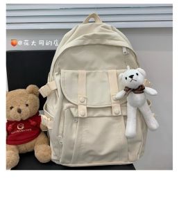 ญี่ปุ่นอินลมเข้มกระเป๋านักเรียนหญิง ความจุขนาดใหญ่ กระเป๋าเป้นักเรียน  1161