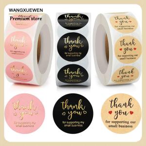 [COD] 500Pcs Cảm ơn bạn Vòng Sticker sổ lưu niệm thư thủ công dán con dấu Nhãn dán quà tặng đám cưới hoa trang trí