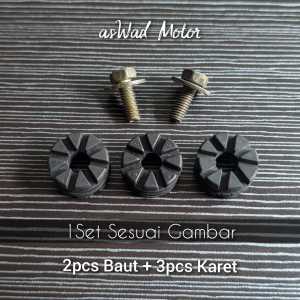 1SET Baut + Karet Stop Lamp karisma / Karet Baut Lampu Stop Belakang Honda Kharisma Set